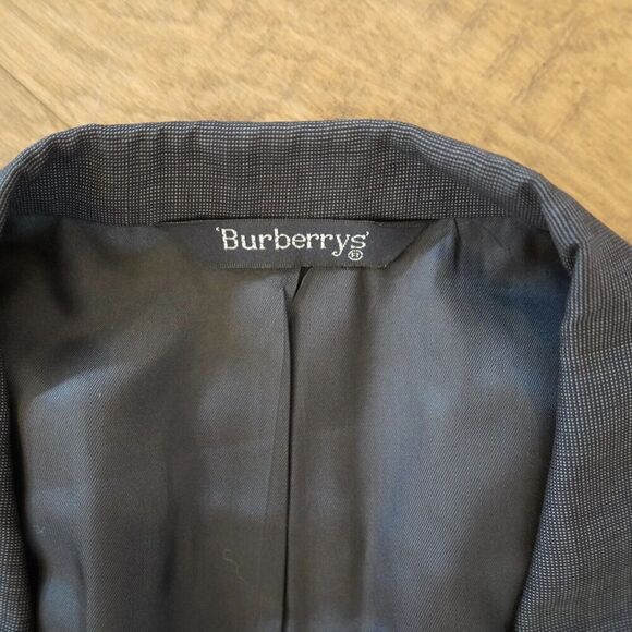 Vintage BURBERRY Men 100% Wool Blazer Jacket Size XL See Measurement - Picture 3 of 9